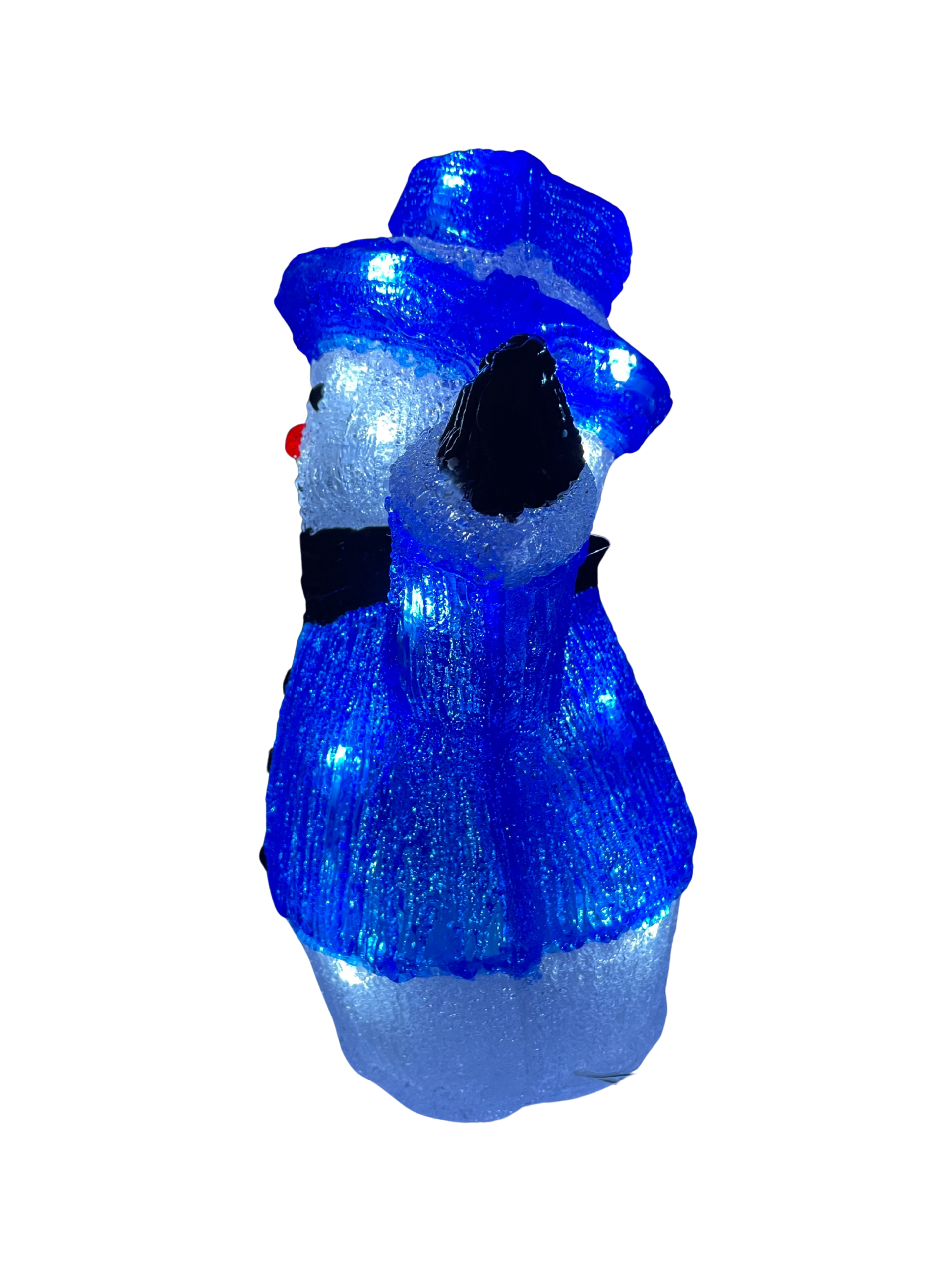 LED Snehuliak 30 cm (batérie) – Obrázok 2